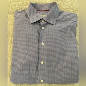 ETON Multi Color Micro Check Contemporary Dress Shirt Size 39/15 1/2 $275